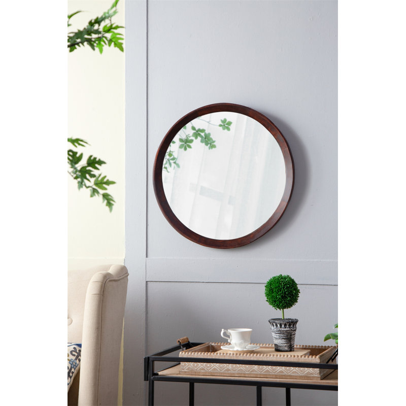 Décoration murale en bois de manguier de style transitionnel 20 po x 1,5 po avec cadre en bois de manguier massif pour la salle de bain