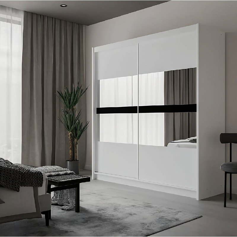 Manufactured Wood Wardrobe, White