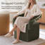 Chaise rembourrée en tonneau avec roulettes cachées-133458024