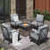 4-Person Rocking Sofa Chairs Seating Group with Fire Pit Table