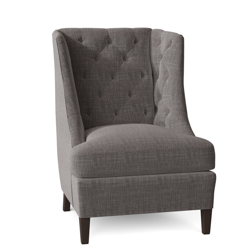 Rialto Tufted Wingback Chair, Gray