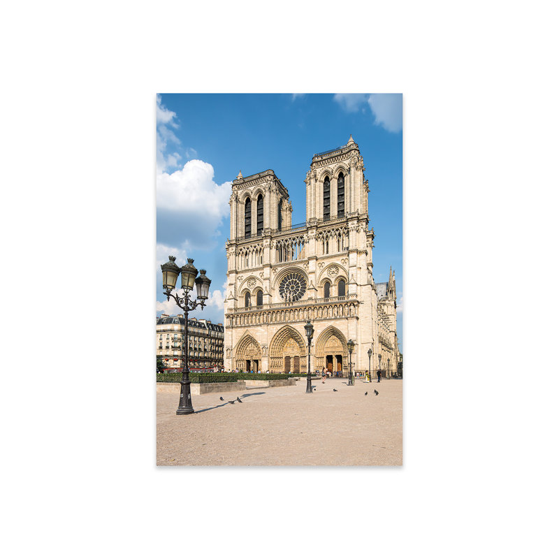 Cathédrale Notre-Dame de Paris, Unframed, H 24 po x l 16 po x P 0,25 po