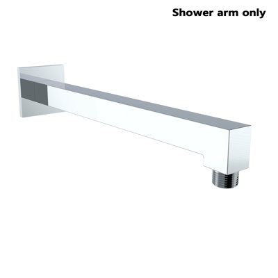 Topcraft 12" Brass Square Wall Mount Shower Arm, Universal Showering Components for Rain Shower Head