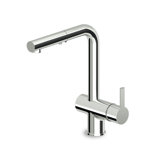 Zucchetti Kitchen Deck Mount Single-Hole Single Handle Pull-Down Kitchen Faucet with 8'' Spout Reach