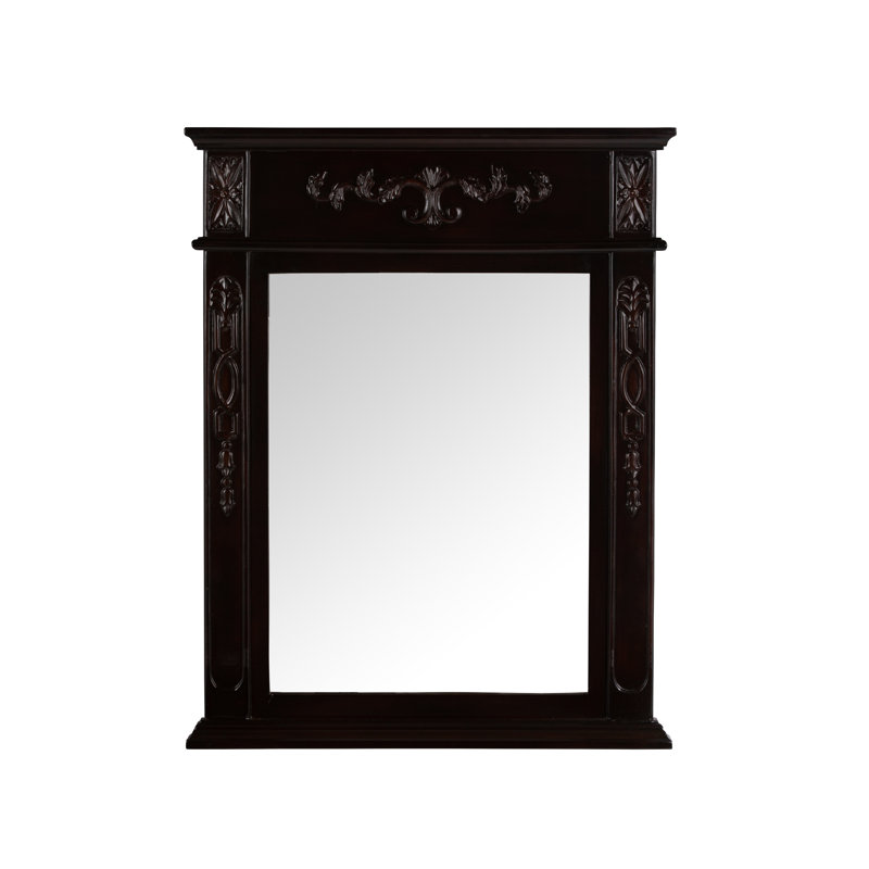 Gilkey Traditional Bathroom / Vanity Mirror, Dark Cherry