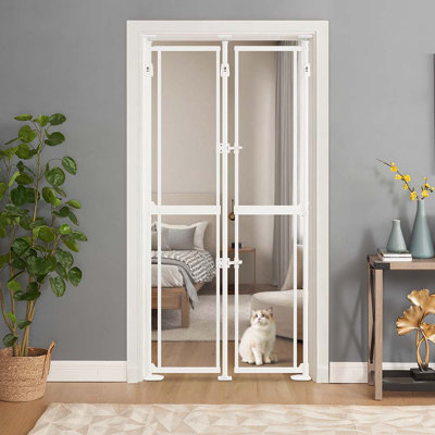 Transparent Cat Gate, 191-249cm Height And 89-97cm Wdie Adjustable