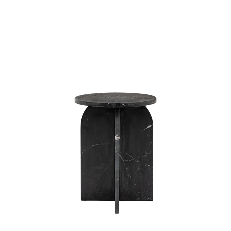 Amalfi Marble Side Table, Black