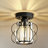 7-Inch Crystal Semi-Flush Mount Ceiling Light For Bedroom Hallway Entryway-663711557-682537484