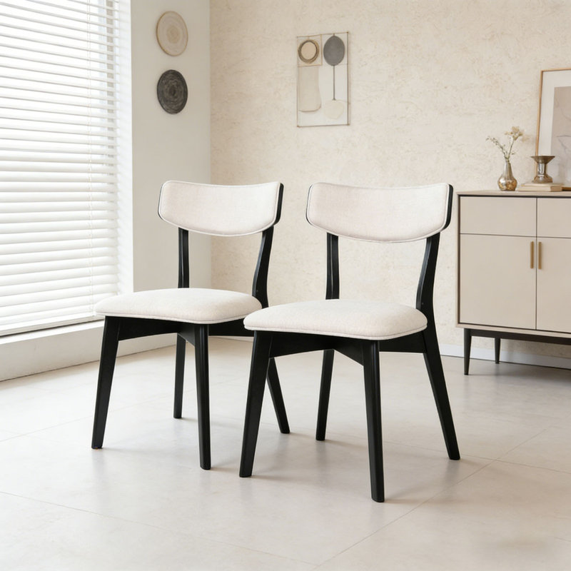 Ensemble de chaises de salle à manger, Beige clair