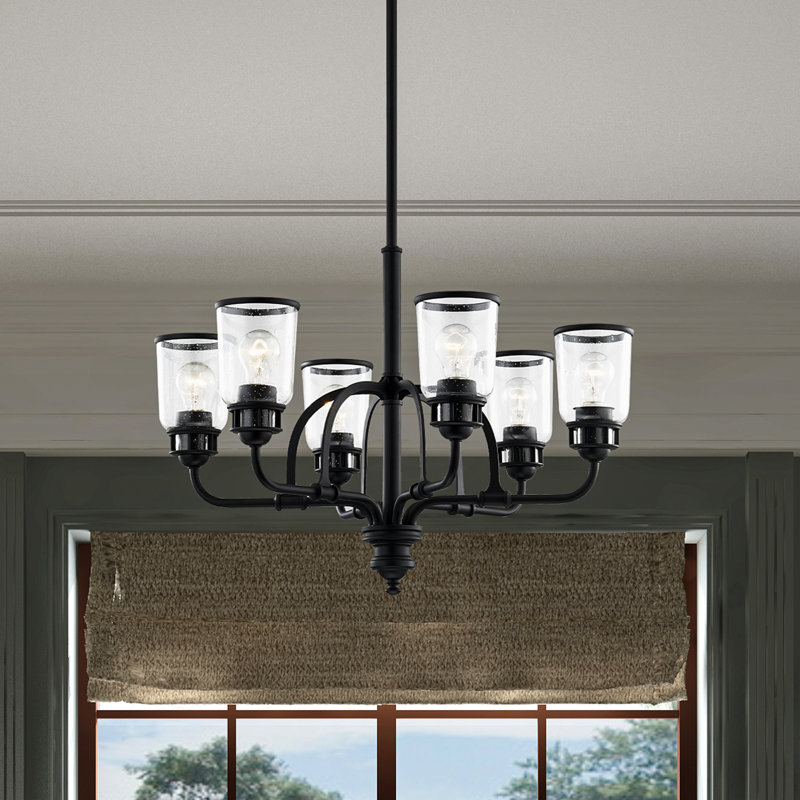 Speedway 6 - Light Dimmable Classic / Traditional Chandelier, Black