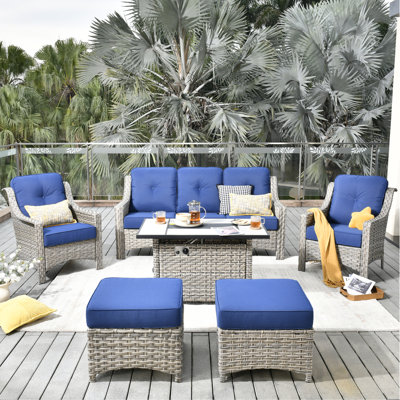 Luebbert 5 - Person Outdoor Seating Group with Cushions