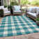Colzie Flatweave Gingham Indoor / Outdoor Rug