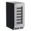 14.88" 24 Bottle Single Zone Built-In Wine Refrigerator with Reversible Hinge and Stainless Steel Frame Glass Door