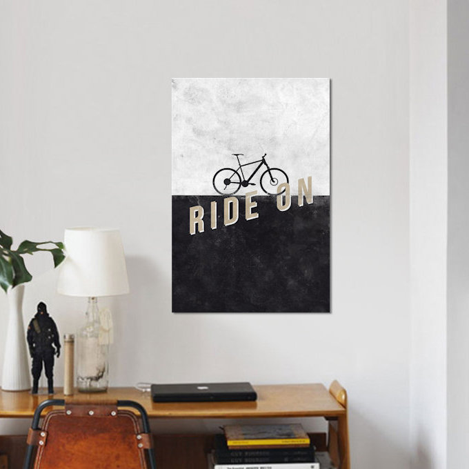« override on », impression sur toile, H 12 po x l 8 po x P 0,75 po, Toile tendue, Pas de tapis