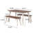 Cenac 4 - Person Pine Solid Wood Top Four Leg Dining Set