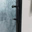 34 à 35 3/8 po X P 72 po H Portes de douche pliantes sans cadre en noir mat avec verre transparent