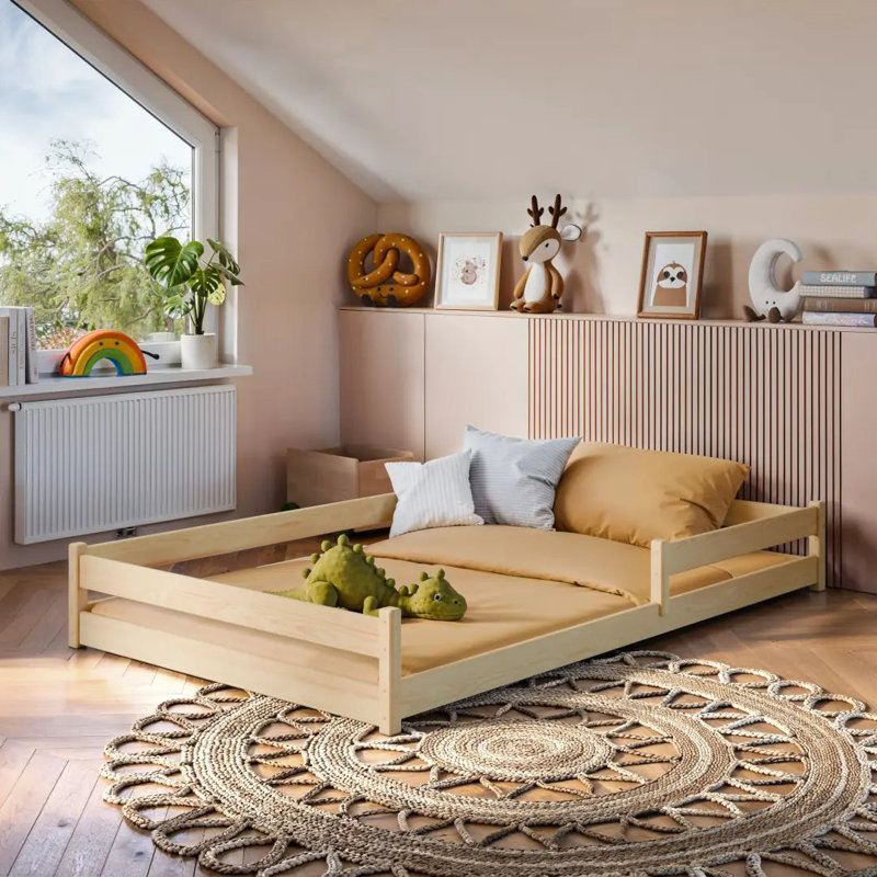 Small Double (4') Platform Bed Frame, Pine