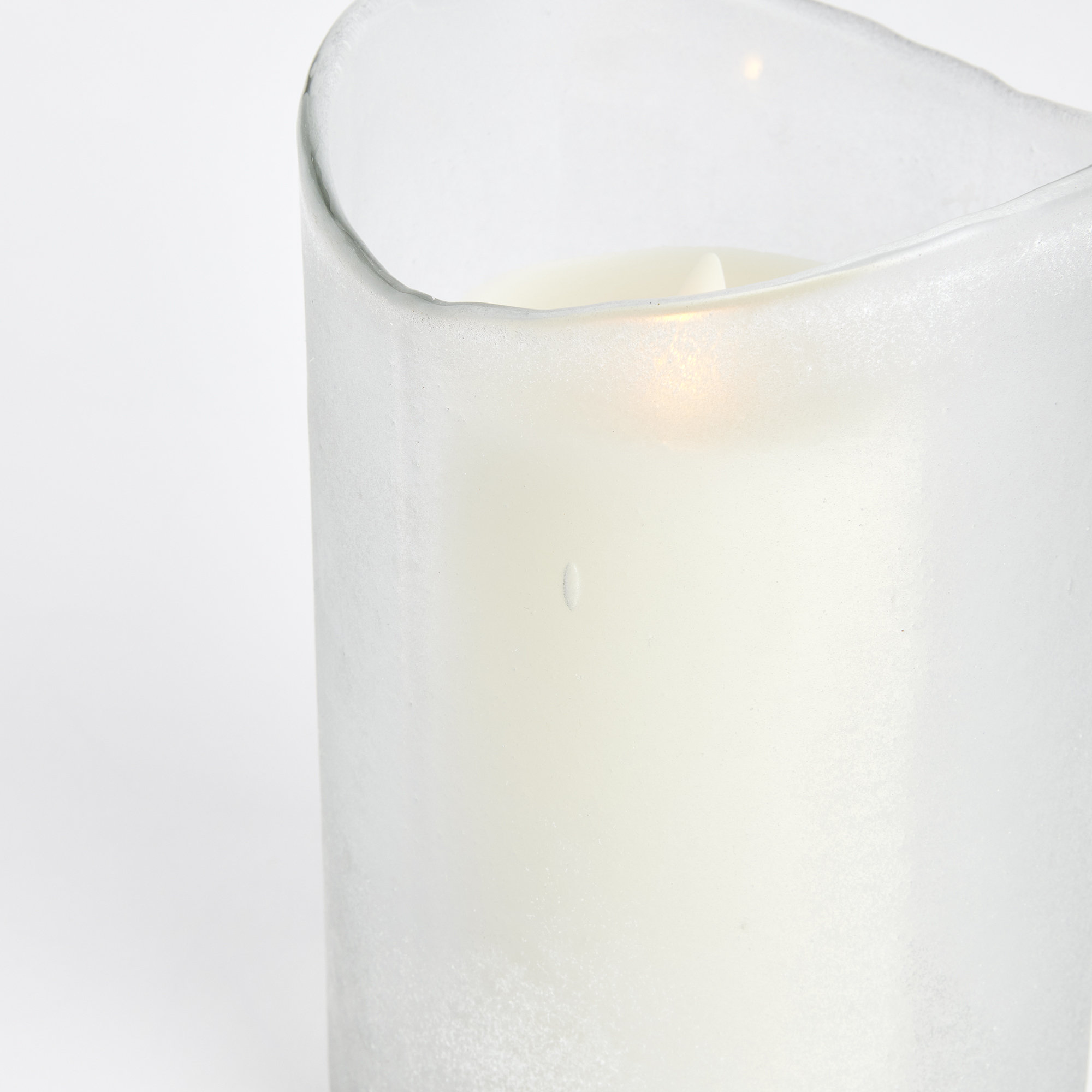 Glass Tabletop Hurricane, 8.75" H x 6" W x 6" D, White