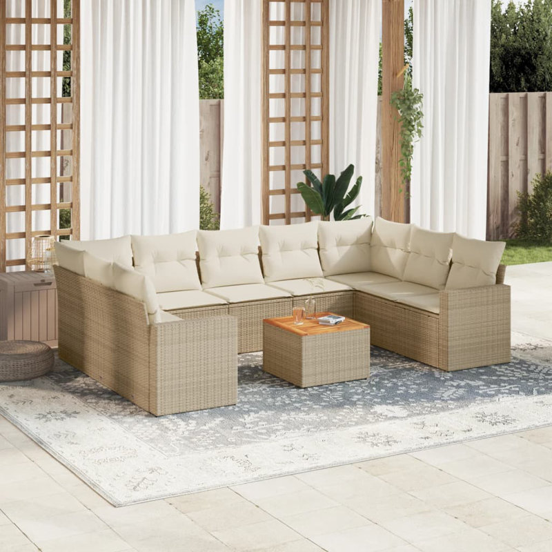Vidaxl Garden Sofa Set Beige