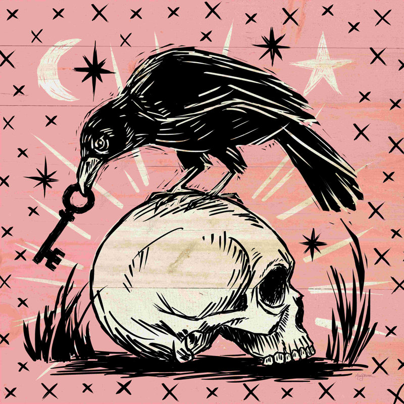 Mystical Halloween Pink V par - on, H 12 po x l 12 po, Non, Toile tendue