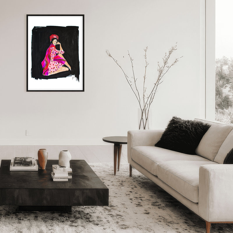 Forquet Print, 16" H x 12" W x 2.375" D, Framed Canvas, Black