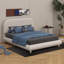 Lit plateforme en tissu d'ameublement Teddy
