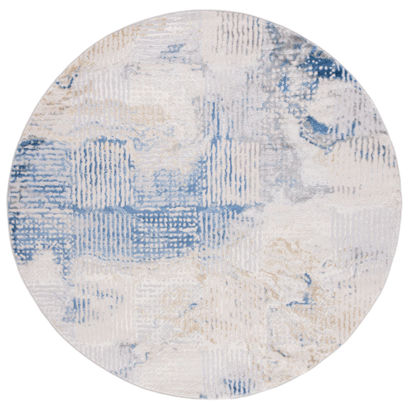 Palma Performance Abstract Rug, Round 6'7"