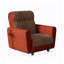 Fauteuil d'appoint en bois massif de style rétro avec patchwork rayé et roulettes pour le salon et la chambre à coucher