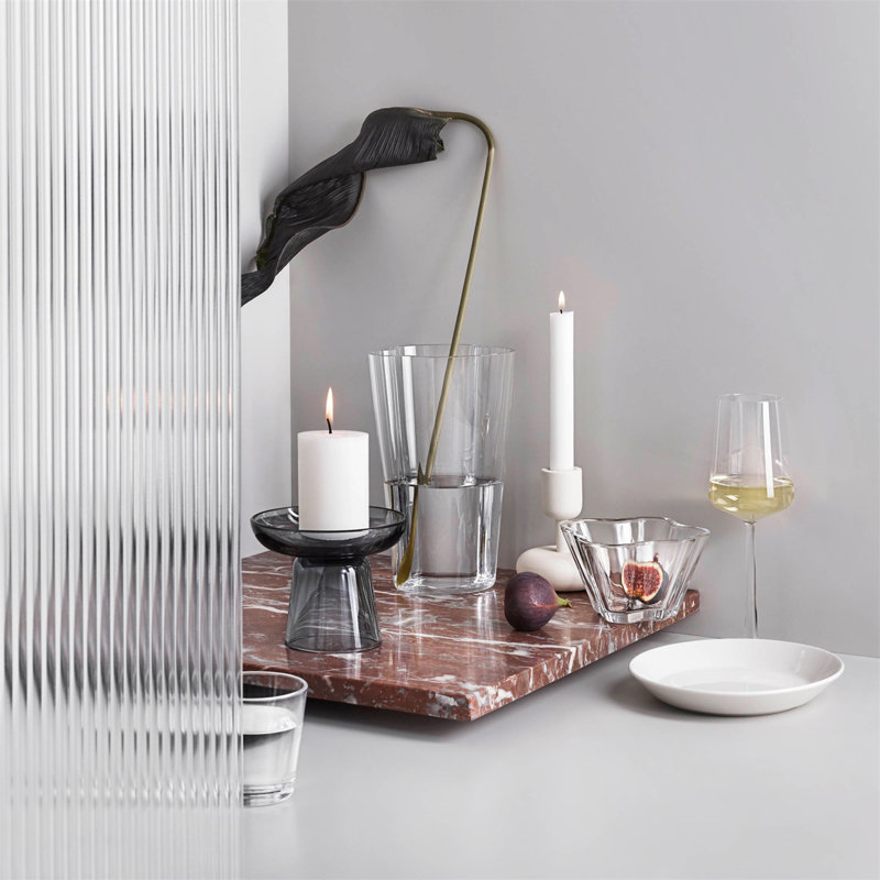 Aalto Inspired 8.66" Wavy Glass Bouquet Vase