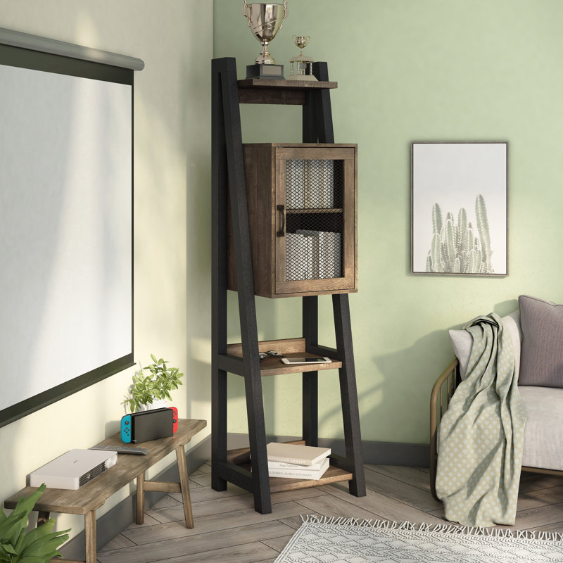 Bibliothèque Kirsty H 69,8 "avec armoire et tablettes réglables