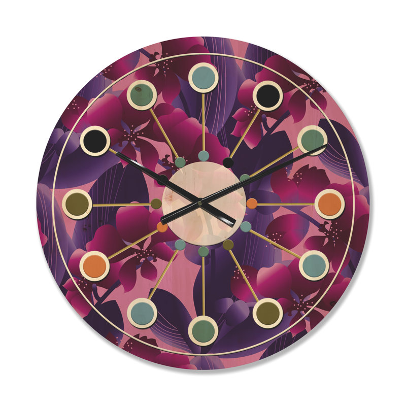 Horloge murale Orchid Blossom, Moyen