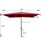 Parasol de patio rectangulaire de 9 pi x 6 pi - Housse d'extérieur imperméable à l'eau avec manivelle et rouille inclinable - Mât en acier 40+ pour la cour, le jardin, la piscine et la piscine-131379661