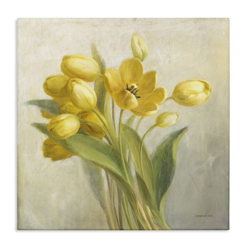 "French French Tulips", art mural par Danhui Nai, H 17 po x l 17 po