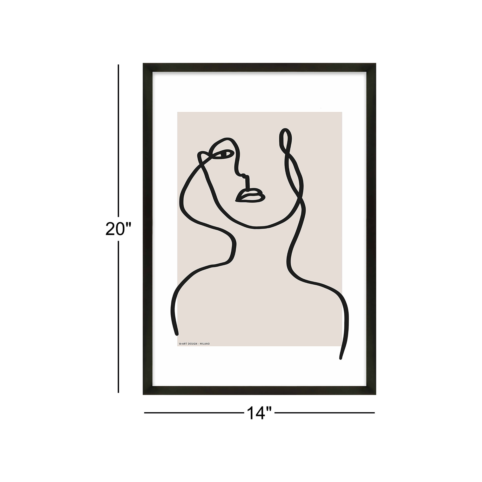 Figure And Form 3 by Romina Gadler, Black Framed Paper, 20" H x 14" W x 1.25" D