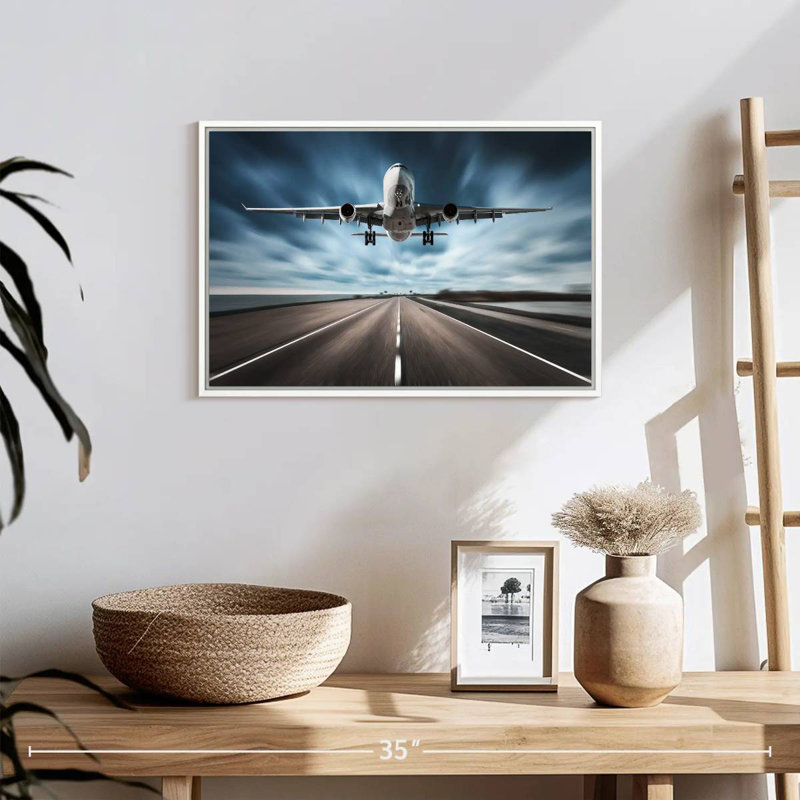 Avion de piste, Cadre flottant blanc, 19 po x 13 po