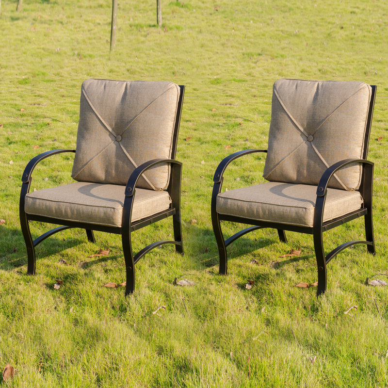 Chaise de terrasse avec coussins Kain