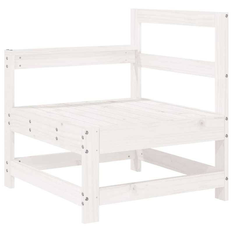 Ophelia & Co. Patio Corner Sofas 2 Pcs Solid Wood Pine, Anthracite, White, 1