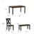 Brown 6 Piece Dining Table Set