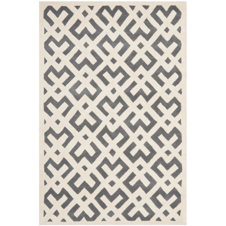 Deedie Hand Tufted Wool Geometric Rug
