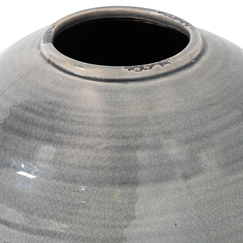 Catheline Handmade Ceramic Table Vase, Grey