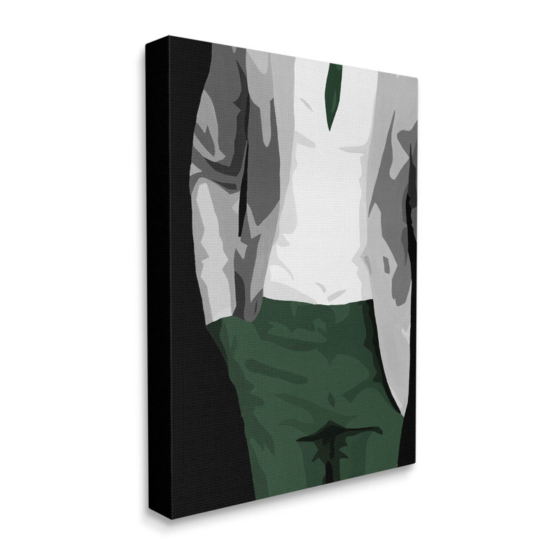 «Man In suit Trendy Fashion», art mural sur toile par Beth Ann Lawson, H 48 po x l 36 po x P 1,5 po