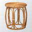 Table de bout ronde en rotin Sadie - Table d'appoint en osier tissé à la main avec base ouverte
