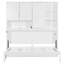 Lit escamotable simple escamotable mural avec tablettes supérieures et prise USB-1447914206