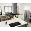 Zephyr Ravenna 36 in. 600 CFM Island Mount Range Hood with LED Lighting in Black Stainless Steel with Gray Glass Canopy