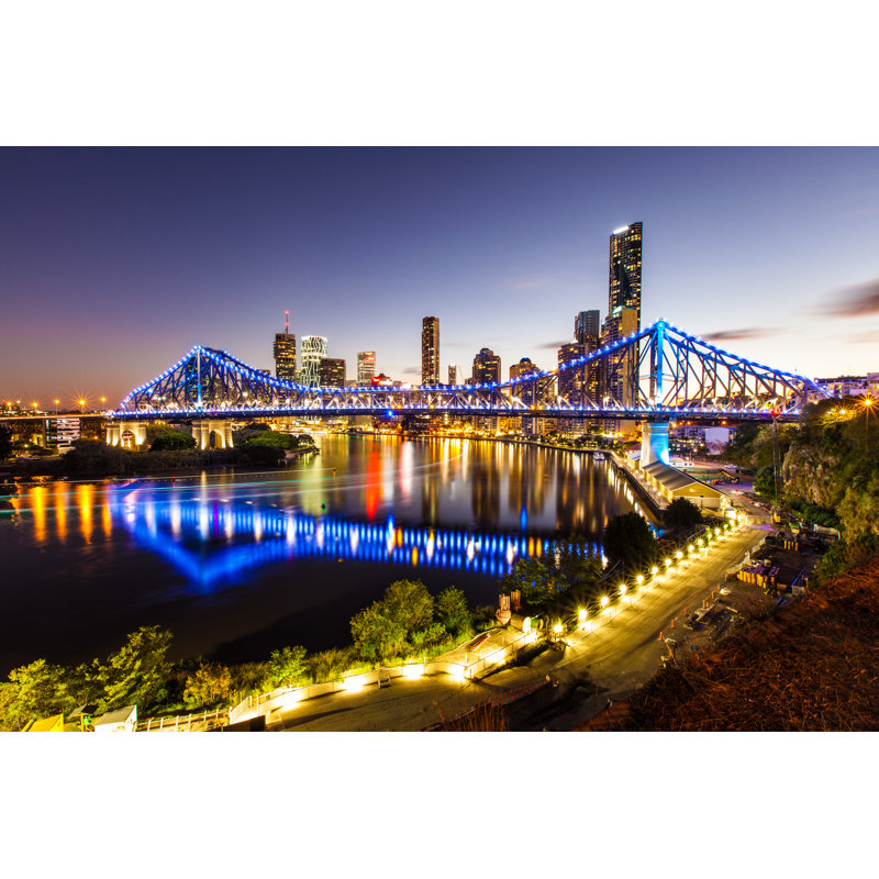 Storybridge, Brisbane by Shanenk - No Frame Print on Canvas, 20cm H x 30cm W x 3.8cm D