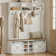Hall Tree 59.1" Wide with Bench and Shoe Storage