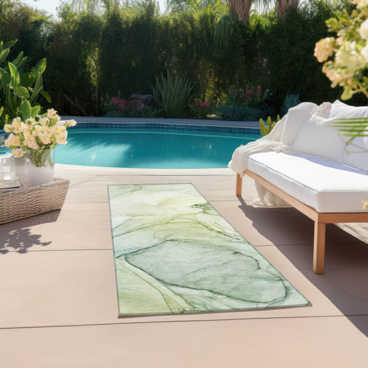 Alfonzo Washable Abstract Indoor / Outdoor Rug