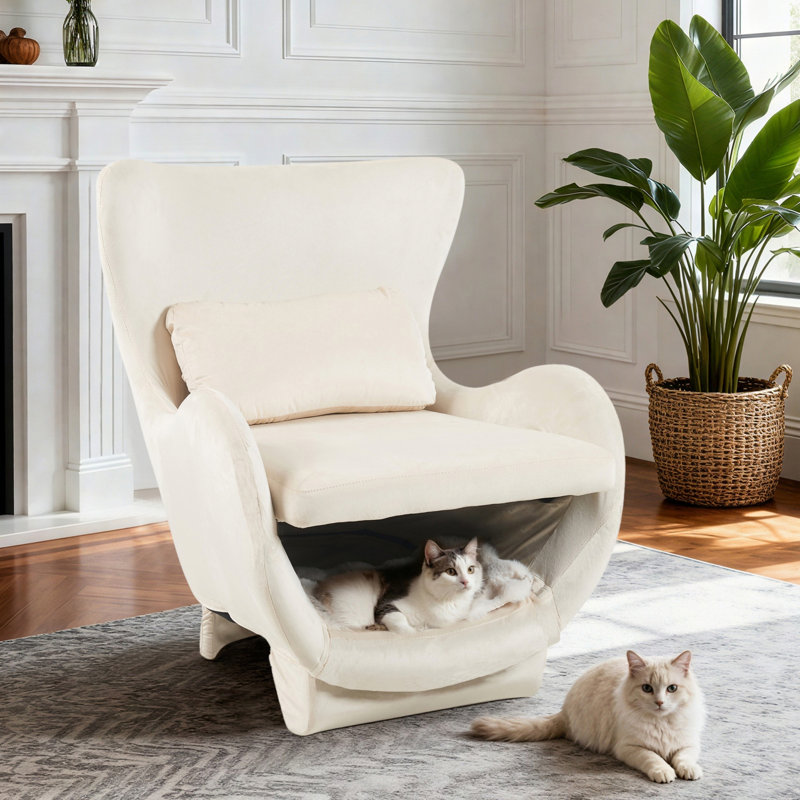 Chaise moderne, chaise d'appoint rembourrée pour le bureau du salon, Blanc