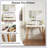 Makeup Vanity Desk With Removable Mirror And Lights, 3 Color Modes & Adjustable Brightness For Flawless Beauty