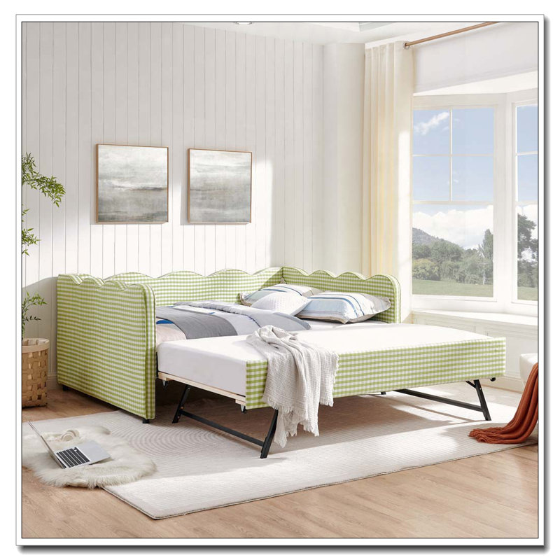 Lit de jour double, Lit gigogne simple, Vert